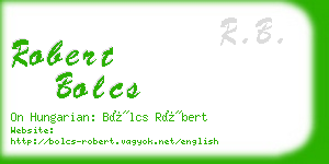 robert bolcs business card